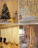 Indoor/Outdoor LED Waterproof USB Fairy Bedroom Curtain Lighting 300 LED Remote