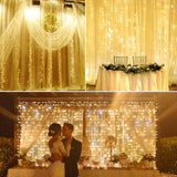 Indoor/Outdoor LED Waterproof USB Fairy Bedroom Curtain Lighting 300 LED Remote