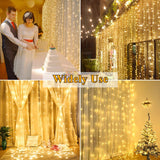 Indoor/Outdoor LED Waterproof USB Fairy Bedroom Curtain Lighting 300 LED Remote