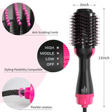 3 in 1 Hair Straightener Hot Air Brush Electric Hair Dryer Blower Straightening Curling Hairdryer Hot Air Brush Styling Tools
