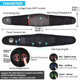 Far Infrared Heated Therapy Waist Massage Low Back Belt Herniated Disc Scoliosis Pain Relief Spine Lumbar Brace Support Massager