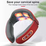 Neck Massager Portable Cordless Neck Massage Machine with Heating Vibration Impulse Function for Home Car Office Travel Supplies