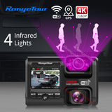 Front and Cabin Dash Cam 4K 2160P WiFi GPS 2 Camera
