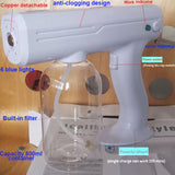 800ML 1300W Blue Light Nano Steam Gun Atomizing Fogger Disinfection-Sprayer Gun Wireless Nano Mixed Vapor Nano Spray Machine