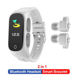 Wireless Bluetooth Headset Smart Watch With Earbuds Blood Pressure Heat Rate Monitoring