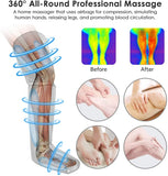 Electric Air Compression Leg Massager Heated Muscle Relax Pain Relief