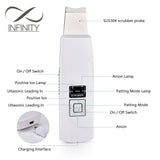 Ultrasonic Face Skin Scrubber Deep Face Cleaning Remove Dirt Blackhead Reduce Wrinkles Facial Whitening Lifting Tools