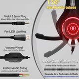 Beexcellent Stereo Gaming Headset Deep Bass Headphone with Mic LED Light for PS4 Phone PC Laptop Gamer.