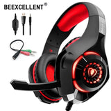 Beexcellent Stereo Gaming Headset Deep Bass Headphone with Mic LED Light for PS4 Phone PC Laptop Gamer.
