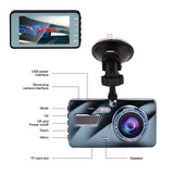 Car DVR Dash Cam Video recorder 3 in 1Rear View Dual Camera Full HD Car Camera 3.6"Cycle Recording Night Vision G-sensor Dashcam