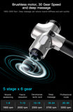 Powerful Massage Gun 8 Heads 30 Speed, Sound Proof, Brushless, Carry Bag with Warranty.