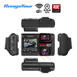 Front and Cabin Dash Cam 4K 2160P WiFi GPS 2 Camera