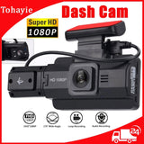 Dual Dash Cam Car 3 inch HD 1080P 170° Wide Angle Night Vision Loop Recording Video Recorders With G-Sensor