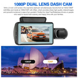 Front, Inside Dual Lens In Built WIFI Dash Cam Car DVR Front And Inside Camera Video Driving Recorder Parking Monitor Night Vision G-Sensor 1080P