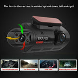 Front, Inside Dual Lens In Built WIFI Dash Cam Car DVR Front And Inside Camera Video Driving Recorder Parking Monitor Night Vision G-Sensor 1080P