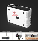 HD Mini Projector TD90 Native 1280 x 720P LED Android WiFi Projector Video Home Cinema 3D Smart Movie Game Projector