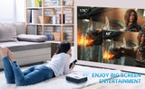 Leisure C3WQ MINI Projector Wifi Sync Display 170''  Portable Projector Support  TV Stick PS4, VGA, TF, AV,USB