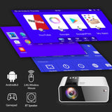 HD Mini Projector TD90 Native 1280 x 720P LED Android WiFi Projector Video Home Cinema 3D Smart Movie Game Projector