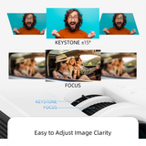 Leisure C3WQ MINI Projector Wifi Sync Display 170''  Portable Projector Support  TV Stick PS4, VGA, TF, AV,USB