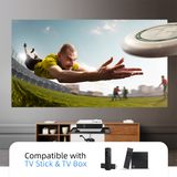Leisure C3WQ MINI Projector Wifi Sync Display 170''  Portable Projector Support  TV Stick PS4, VGA, TF, AV,USB