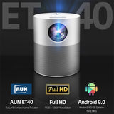 Projector Full HD 1080p ET40 Android 9 Beamer LED Mini Projector 4k Decoding Video Projector for Home Theater Cinema Mobile