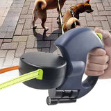 Dual Head Pet Leash Automatic Retractable 360 Degree Traction Rope Self Sealing Nylon Universal Dog Walking Chain