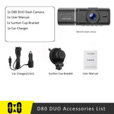 Infinity Front and Inside Dual Car Dash Cam Full HD 1080P Video Recorder Parking Monitor 24 hours