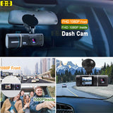 Infinity Front and Inside Dual Car Dash Cam Full HD 1080P Video Recorder Parking Monitor 24 hours