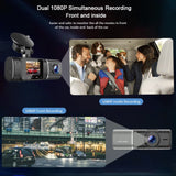 Infinity Front and Inside Dual Car Dash Cam Full HD 1080P Video Recorder Parking Monitor 24 hours