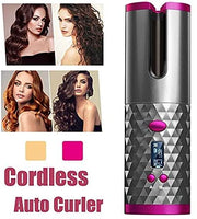 Cordless Hair Curler Automatic Curling Iron Ceramic Barrel Rechargeable