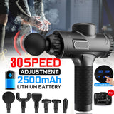 Powerful Massage Gun 8 Heads 30 Speed, Sound Proof, Brushless, Carry Bag with Warranty.