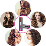 Cordless Hair Curler Automatic Curling Iron Ceramic Barrel Rechargeable