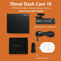 70mai Dash Cam 1S Car DVR Camera Wifi 1080P HD Night Vision G-sensor 70 Mai 1S Dashcam Video Recorder English Voice Control