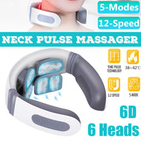 Smart Electric Neck and Shoulder Massager Low Frequency Magnetic Therapy Pulse Pain Relief Tool Health Care Relaxation
