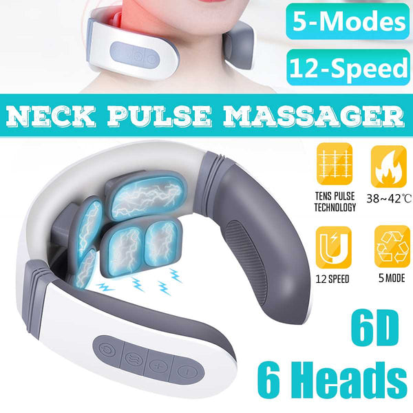 Smart Electric Neck and Shoulder Massager Low Frequency Magnetic Therapy Pulse Pain Relief