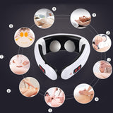 New Electric Neck Massager Pulse Back 6 Modes Power Control Far Infrared Heating Pain Relief Tool Health Care Massager For Neck