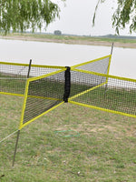 Outdoor Portable Four-sided Cross Beach Volleyball Net Professional Bracket Set Adjustable Height Parent-Child Toy
