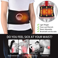 Far Infrared Heated Therapy Waist Massage Low Back Belt Herniated Disc Scoliosis Pain Relief Spine Lumbar Brace Support Massager