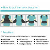 Tlinna Adjustable Back Spine Posture Corrector Adult Humpback Pain Back Support Brace Shoulder Belt Posture Correction
