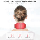 Neck Massager Portable Cordless Neck Massage Machine with Heating Vibration Impulse Function for Home Car Office Travel Supplies
