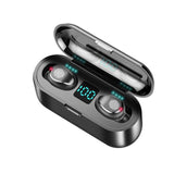 HD Stereo Headphone Sports Waterproof Headset Wireless V5.0 Bluetooth With Dual Mic and 2000mAh Battery Charge Case