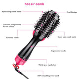 3 in 1 Hair Straightener Hot Air Brush Electric Hair Dryer Blower Straightening Curling Hairdryer Hot Air Brush Styling Tools