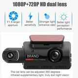 Front, Inside Dual Lens In Built WIFI Dash Cam Car DVR Front And Inside Camera Video Driving Recorder Parking Monitor Night Vision G-Sensor 1080P