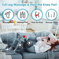 Electric Air Compression Leg Massager Heated Muscle Relax Pain Relief