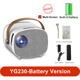 Video Projector Build In Battery Full HD 1080P Display Home Theater Video Movie Projector